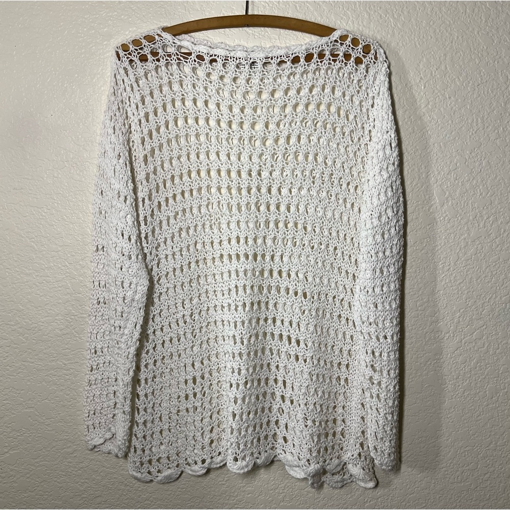 Rico White Crochet Top Size S/M
